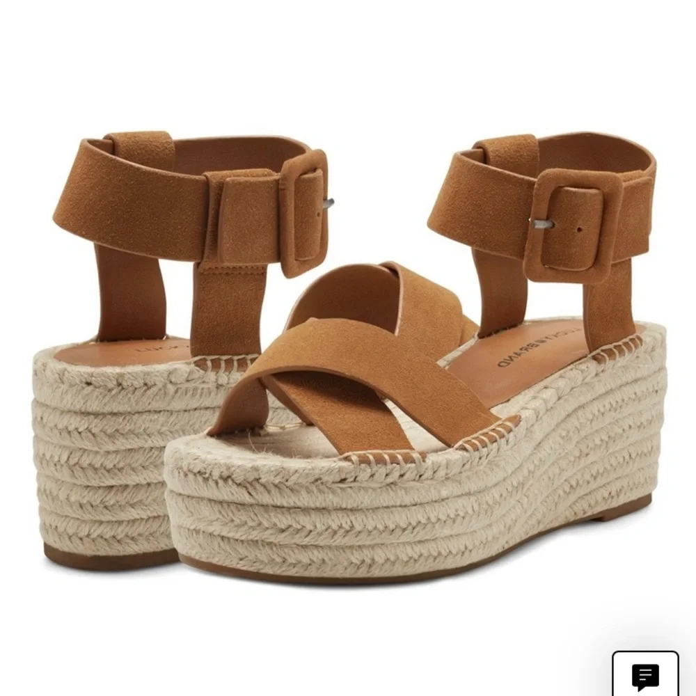Lucky Brand‎ Audrinah suede wedge heels. NWOT. Retail 98